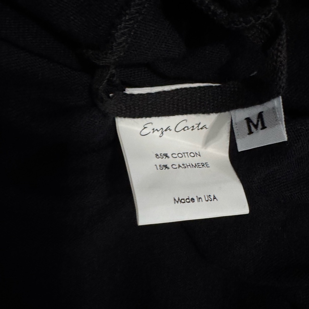 Enza Costa Black Sleeveless Scarf Sweater - Picture 6 of 6